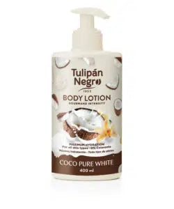 Body Lotion Tulipán Negro Coco Pure White 400ml