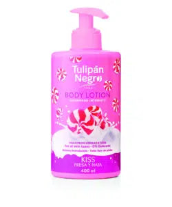 Body Lotion Tulipán Negro Fresa y Nata 400 ml