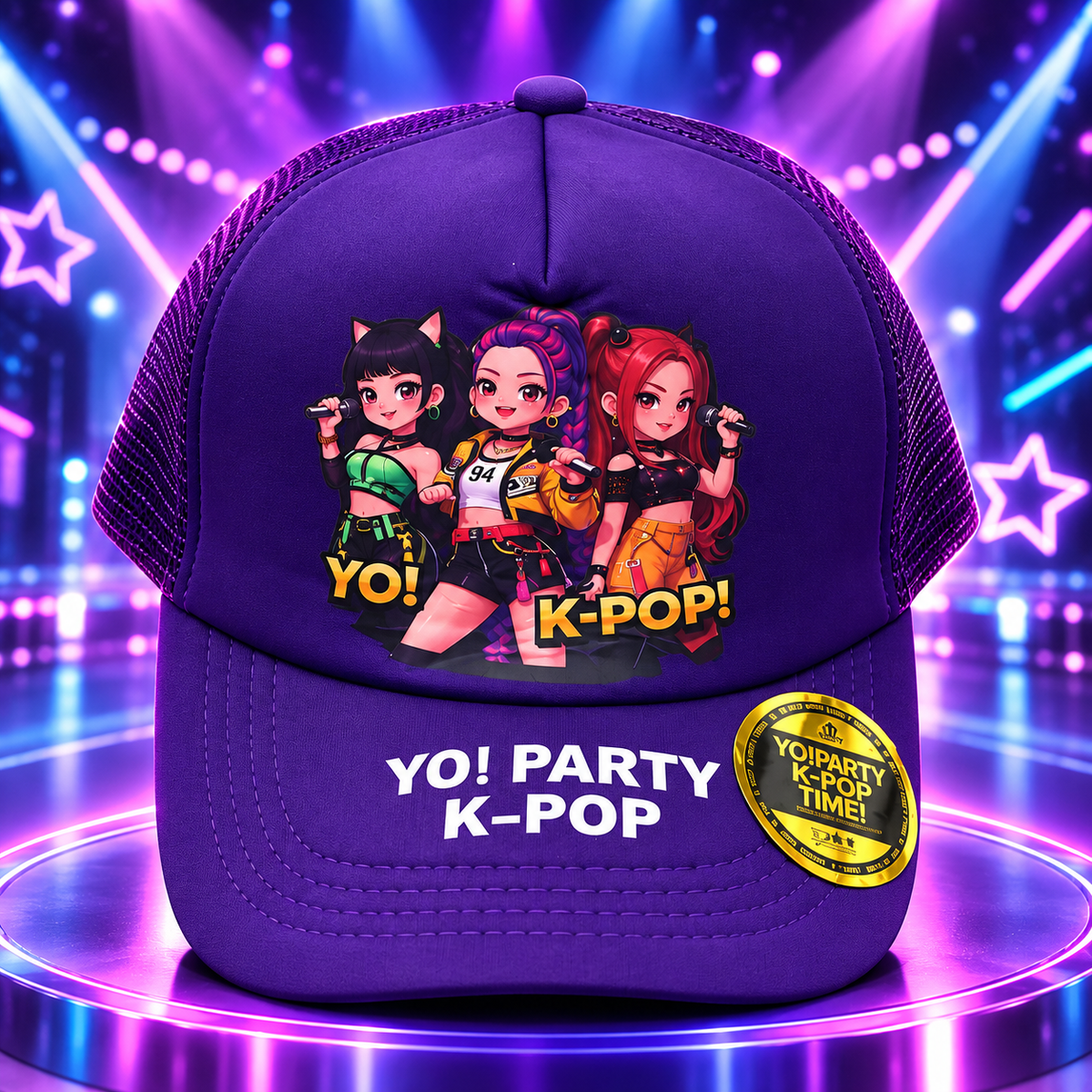 Gorra K-pop Yo! Party Estilo Único con Diseños Exclusivos para Fans de K-pop