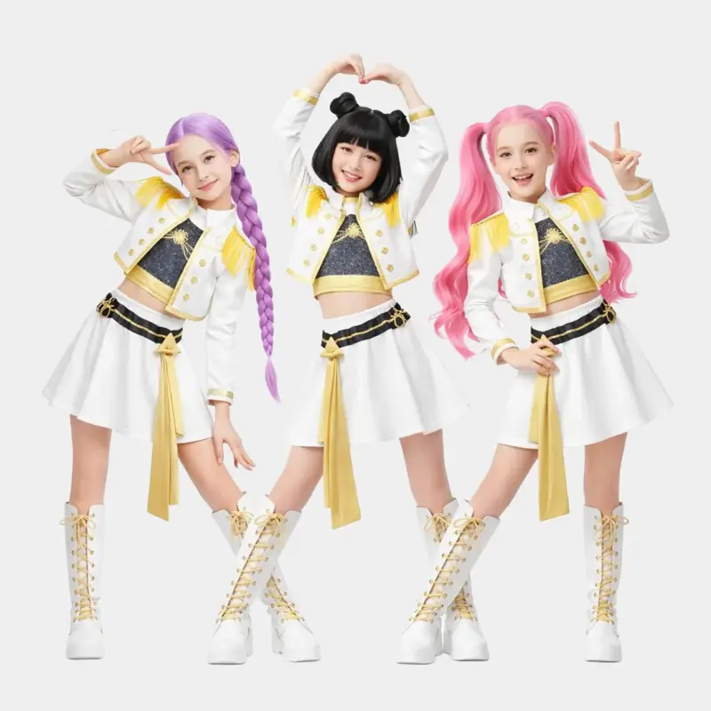 TRAJE GUERRERAS KPOP BLANCO