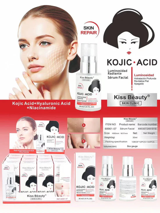 SERUM FACIAL ACIDO KOJIC + ACIDO HIALURONICO