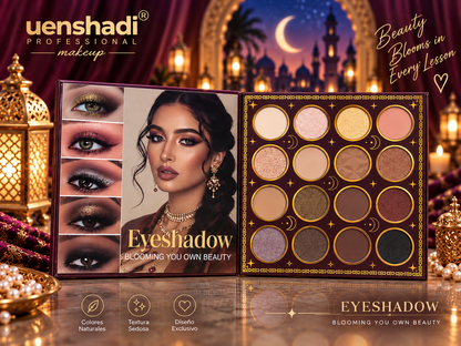 Pack 7 Páginas Uenshadi Maquillaje Profesional Gato Egipcio Colores Naturales Textura Sedosa para una Aplicación Suave y Uniforme