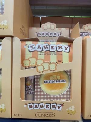 SET DE MAQUILLAJE BAKERY BASE FLUIDO + POLVO COMPACTO Y BORLA DE REGALO