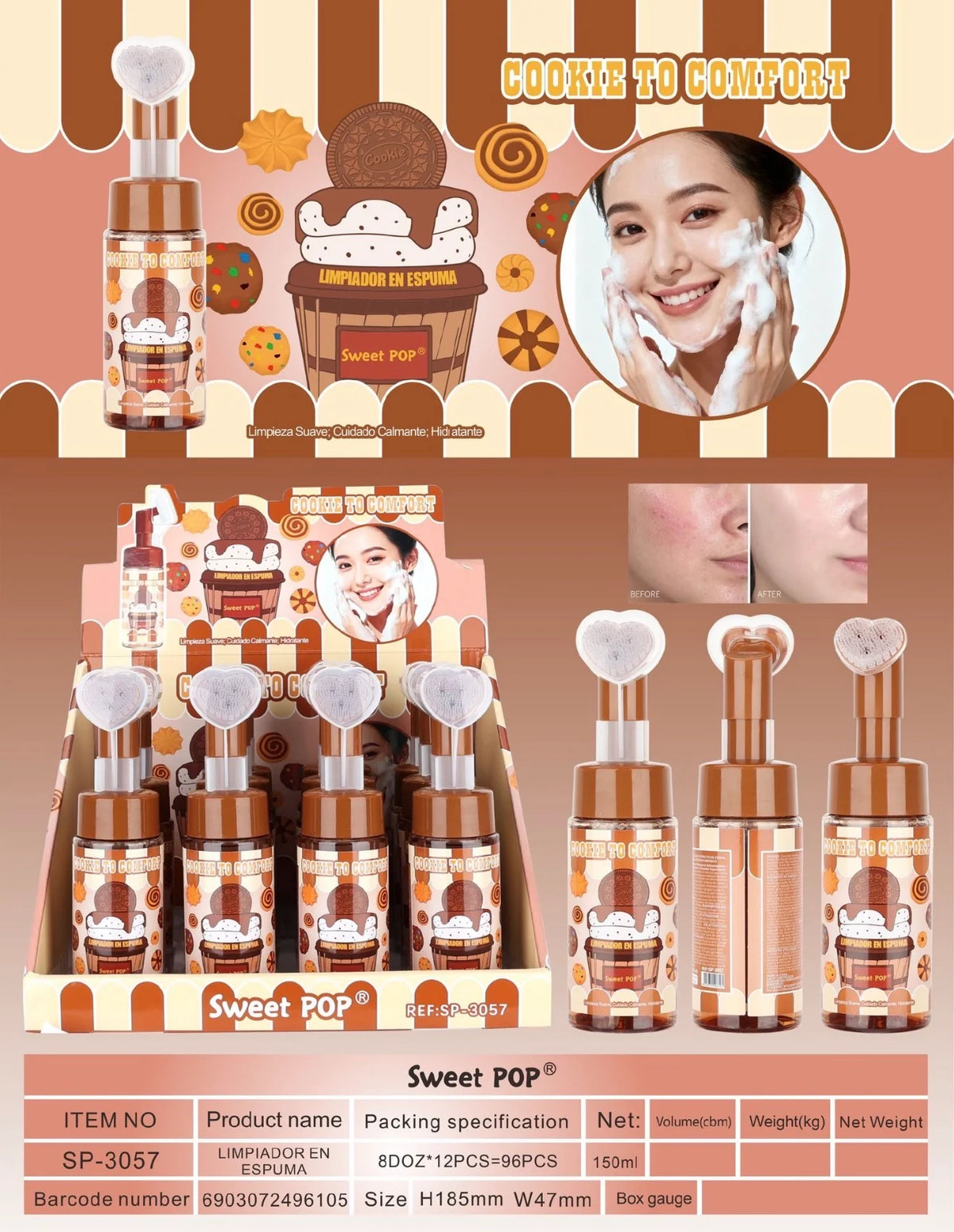 Limpiador Facial Cookie To Comfort Con Masajeador
