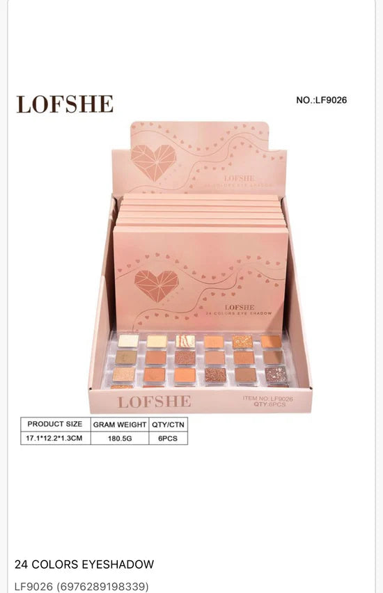 PALETA SOBRA DE OJOS 24COLORES KEVIN Y COCO