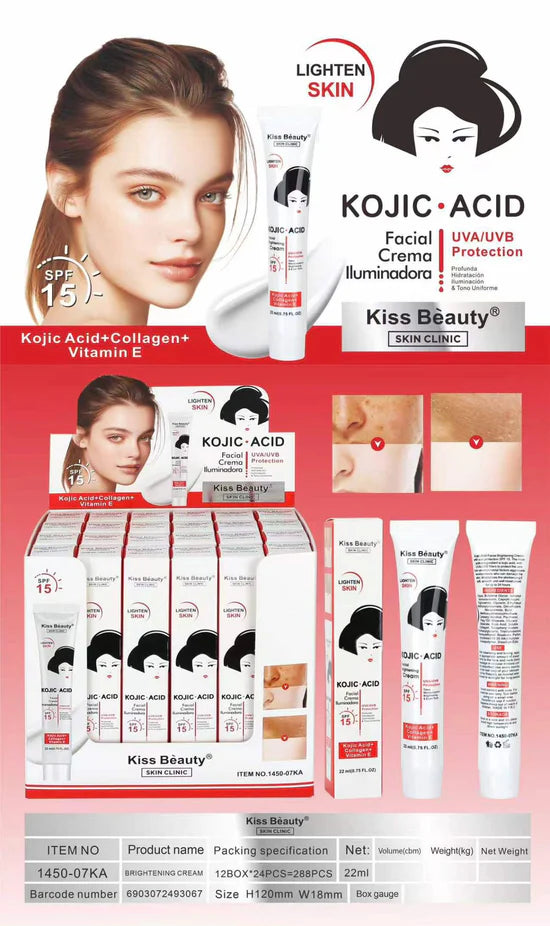 Crema Facial Iluminadora con SPF 15 Acid Kojic