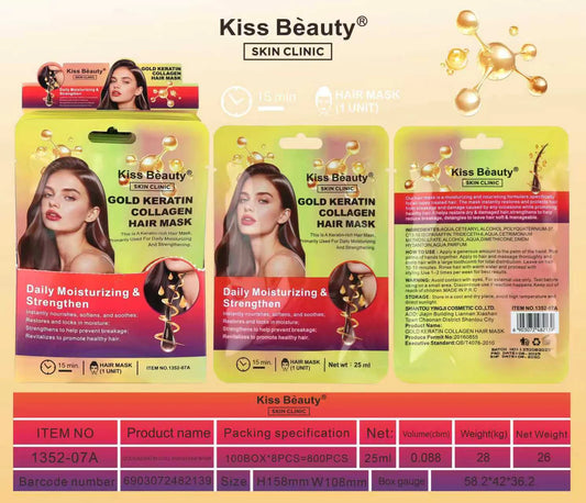 Mascarilla Capilar con Queratina Gold y Colágeno