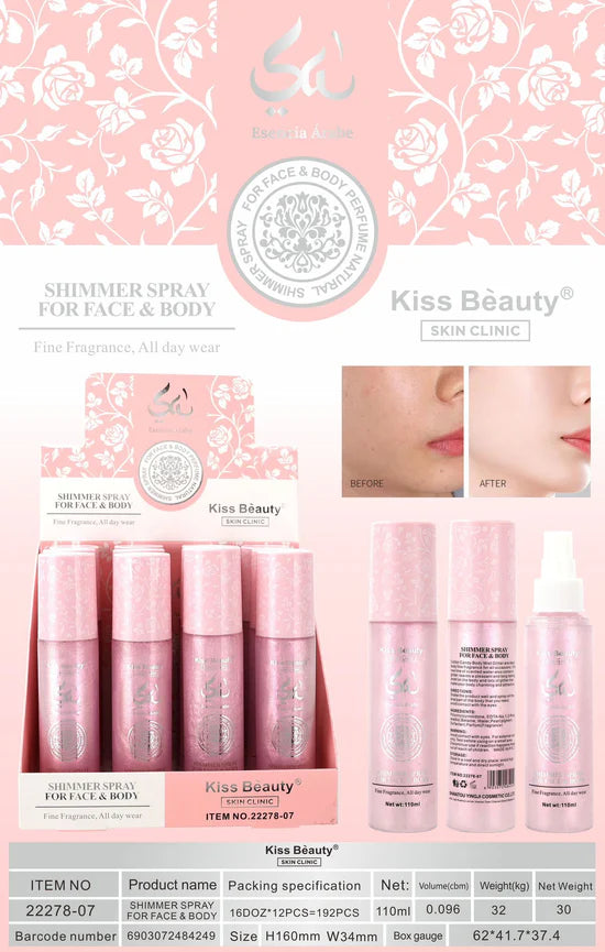 BRUMA CON BRILLO PARA CARA CUERPO Y PELO CON ESENCIA YARA