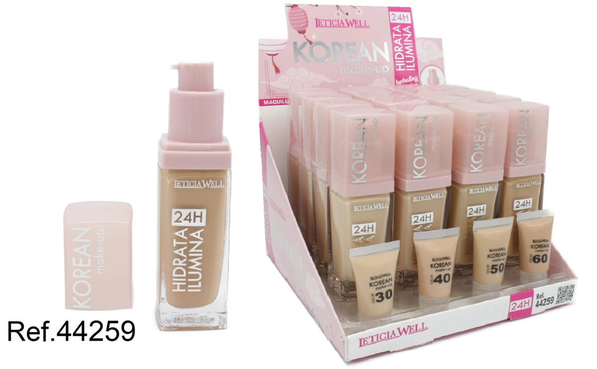 Maquillaje Coreano 24H Hidratante Iluminadora