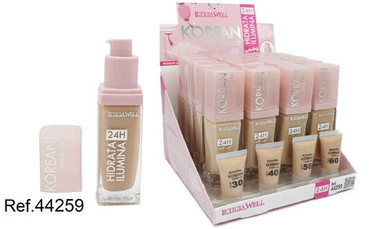 Maquillaje Coreano 24H Hidratante Iluminadora