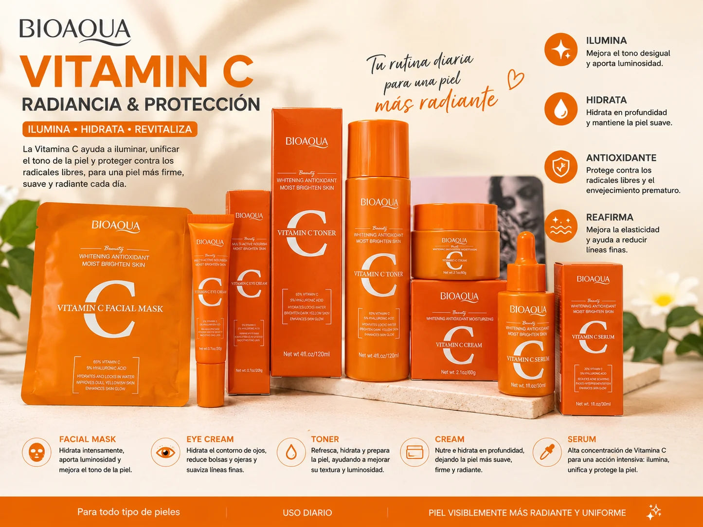 Tonico Facial Antimancha Iluminadora Vitamina C
