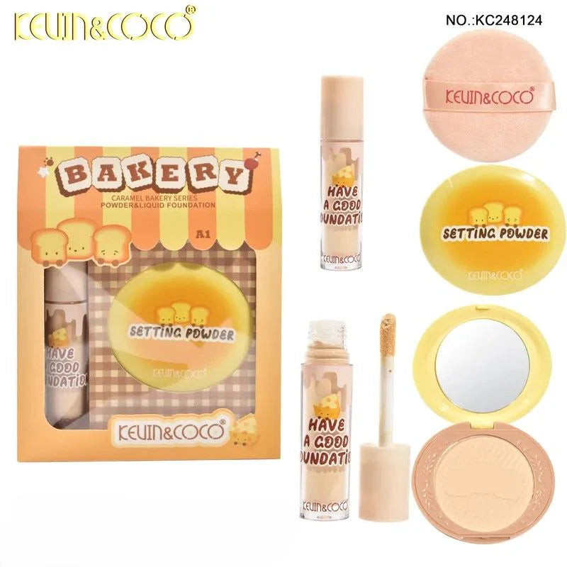 SET DE MAQUILLAJE BAKERY BASE FLUIDO + POLVO COMPACTO Y BORLA DE REGALO