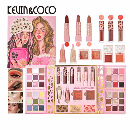 PALETA DE SOMBRA DE OJOS + PIEZAS DE MAQUILLAJE KEVIN Y COCO