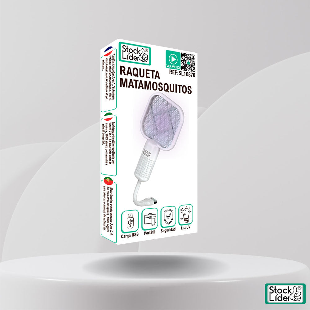 RAQUETA MATAMOSQUITOS PORTATIL