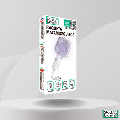 RAQUETA MATAMOSQUITOS PORTATIL