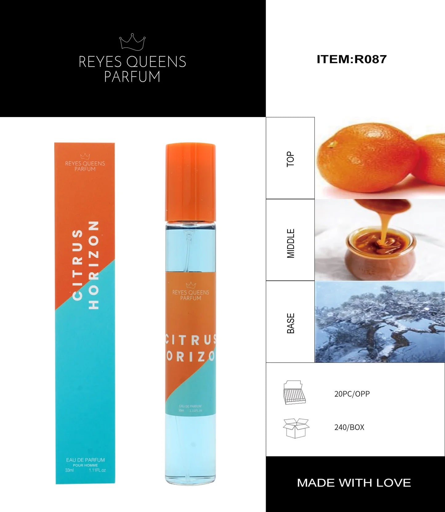 Reyes queen mini perfume citrus horizon