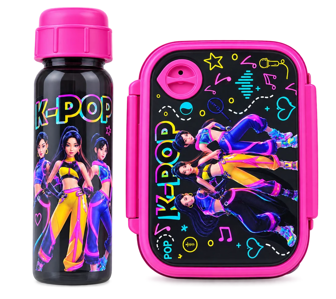 Set almuerzo lunch box 800ml + botella aluminio 500m