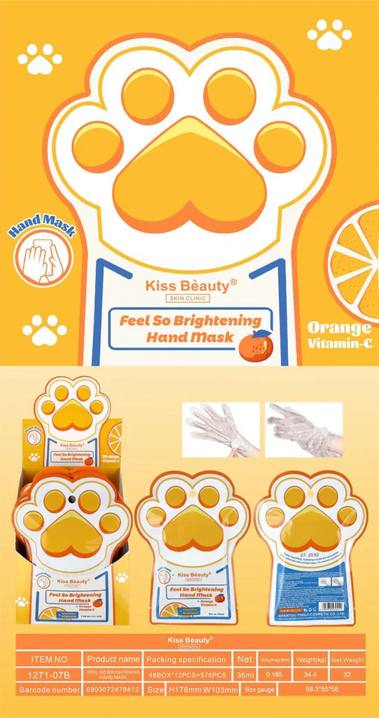MASCARILLA DE MANOS VITAMINA C Y NARANJA