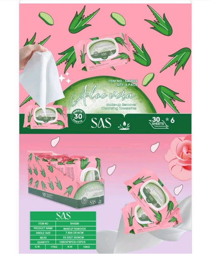 Toallitas Húmedas Desmaquillante USHAS