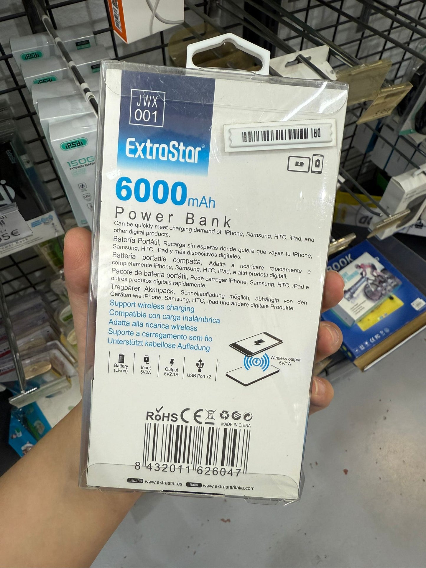 POWERBANK / CARGADOR PORTÁTIL 6000MAH CARGA RÁPIDA