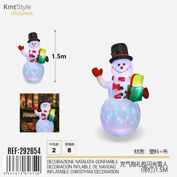 MUÑECO DE NIEVE HINCHABLE 1.5M