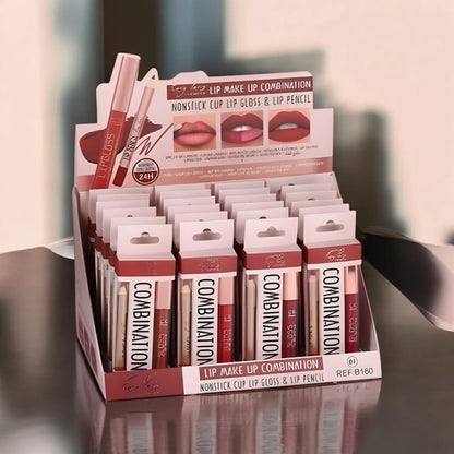 LIP COMBO 24H WATERPROOF GLOSS + PERFILADOR