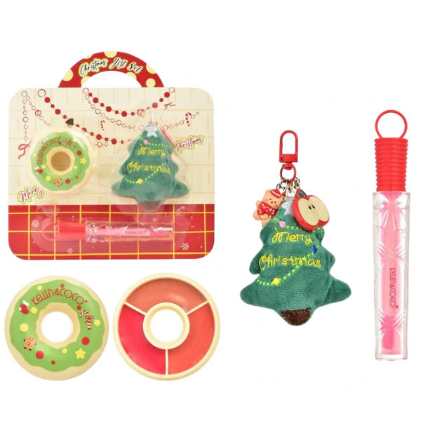 PACK NAVIDEÑO LLAVERO + BRILLO DE LABIOS + COLOLRETE/LABIAL