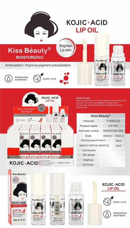 Kiss Beauty Acido Kojic aceite de labio