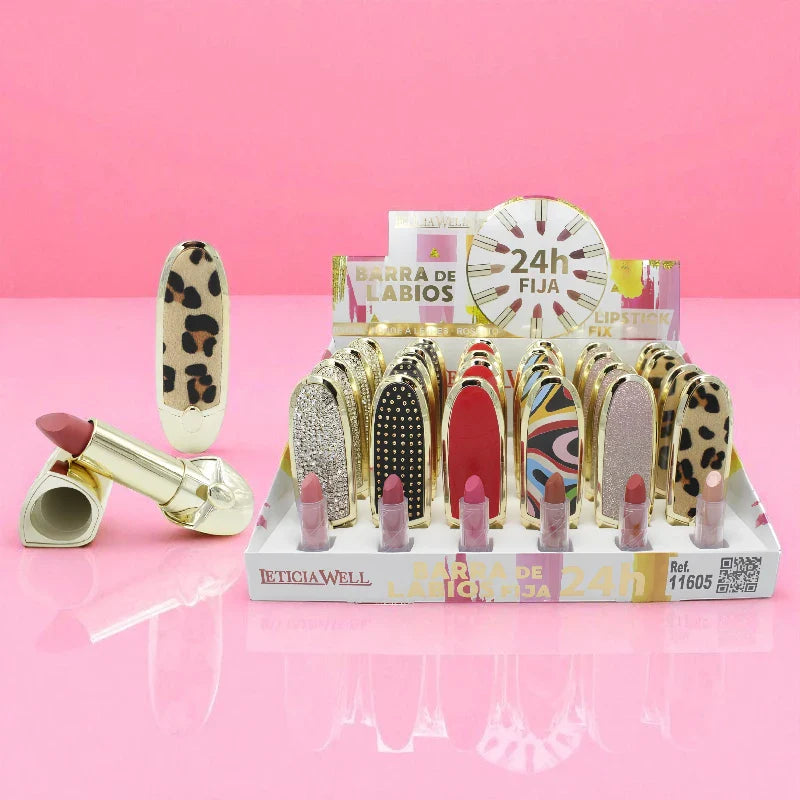 BARRA DE LABIOS VIRALES FIJO 24H LETICIA WELL